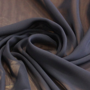 Ткань для шарфа Шифон однотонный, чернильный