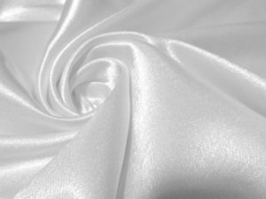 Белая ткань для постельного белья Креп сатин цвет белый
